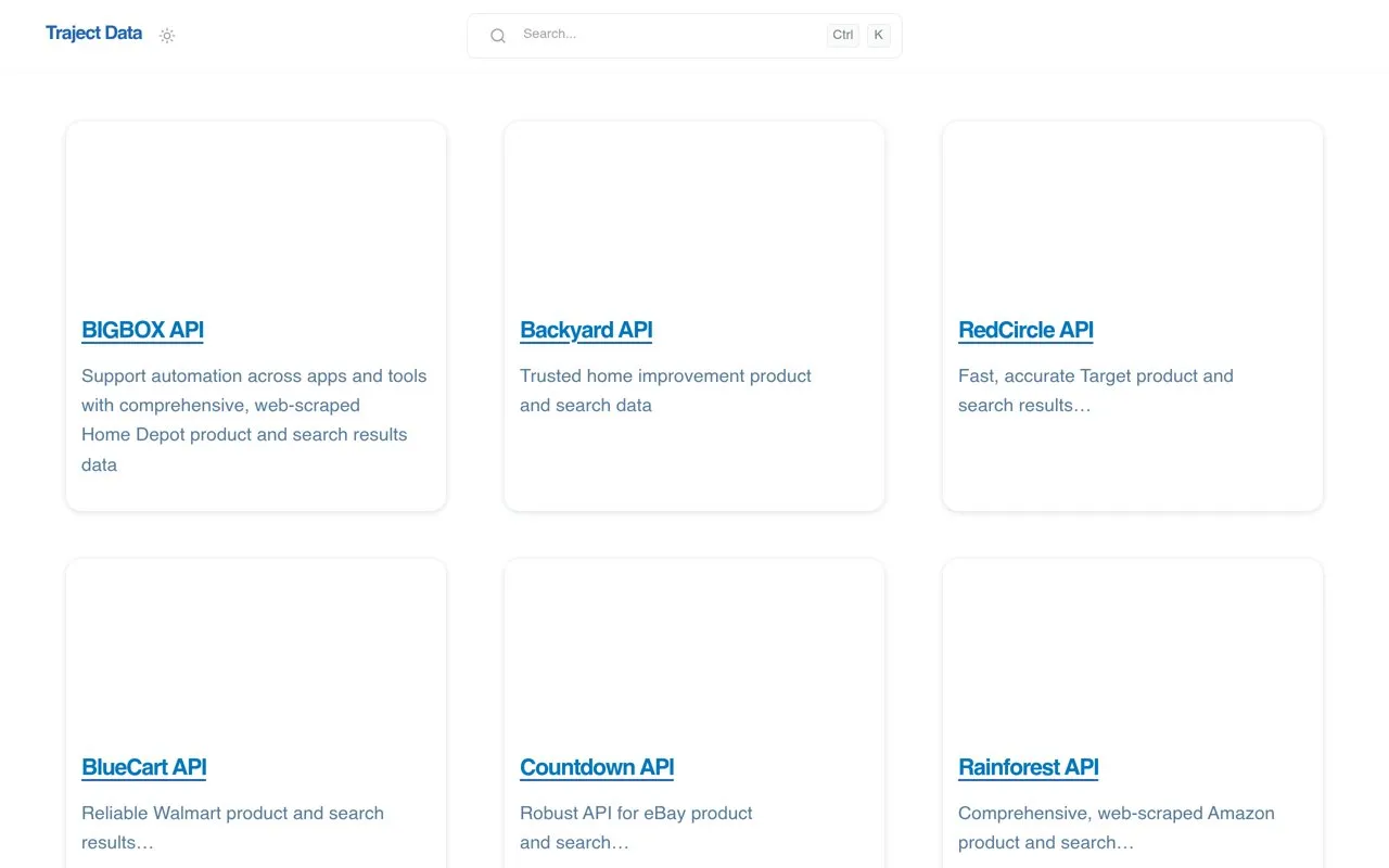 Aperçu BigBox API