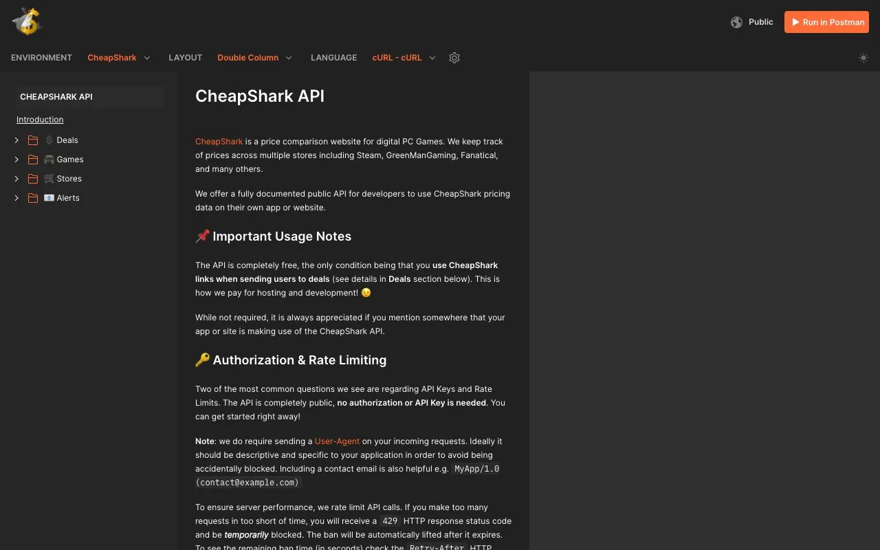 Aperçu CheapShark