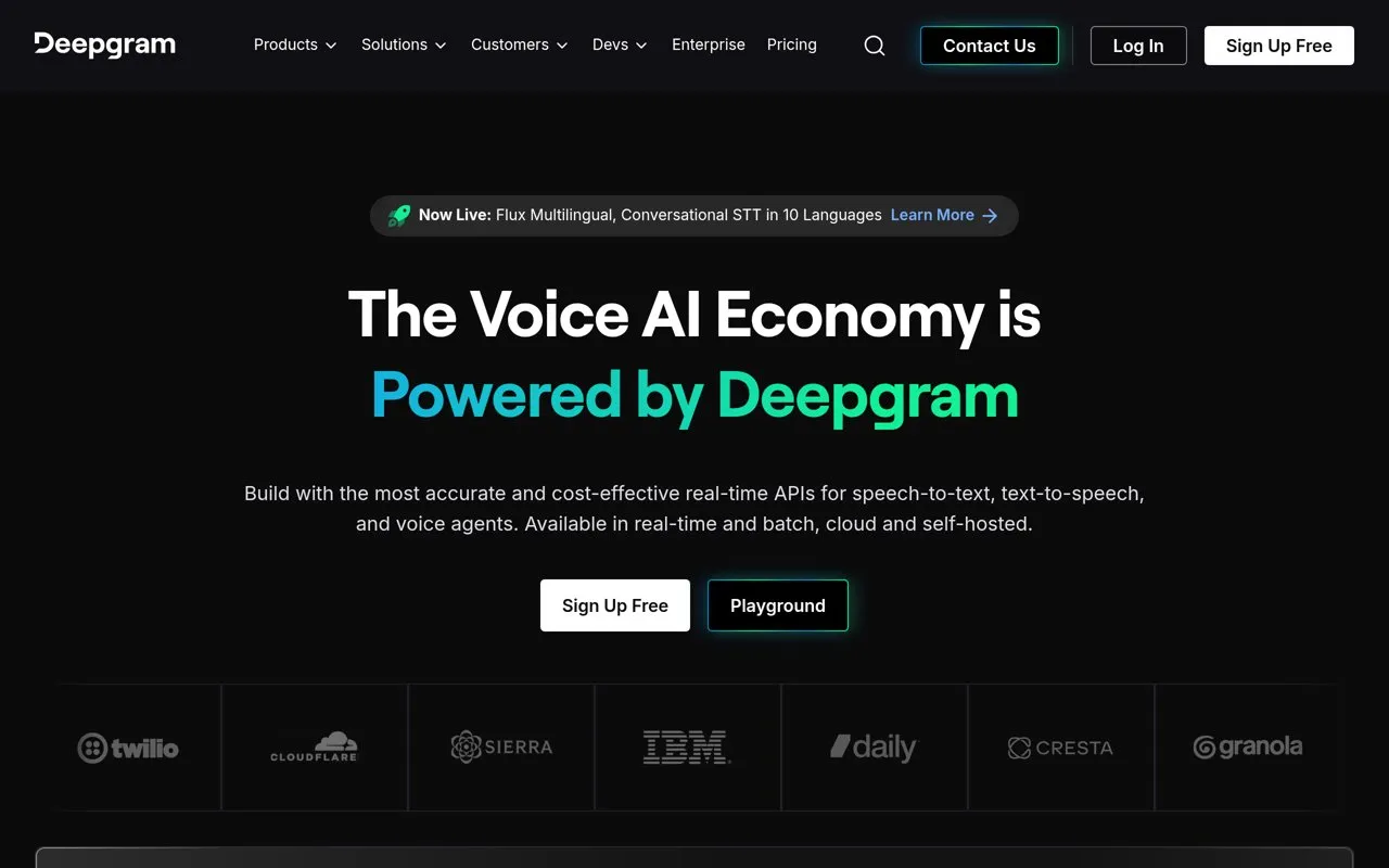 Aperçu Deepgram