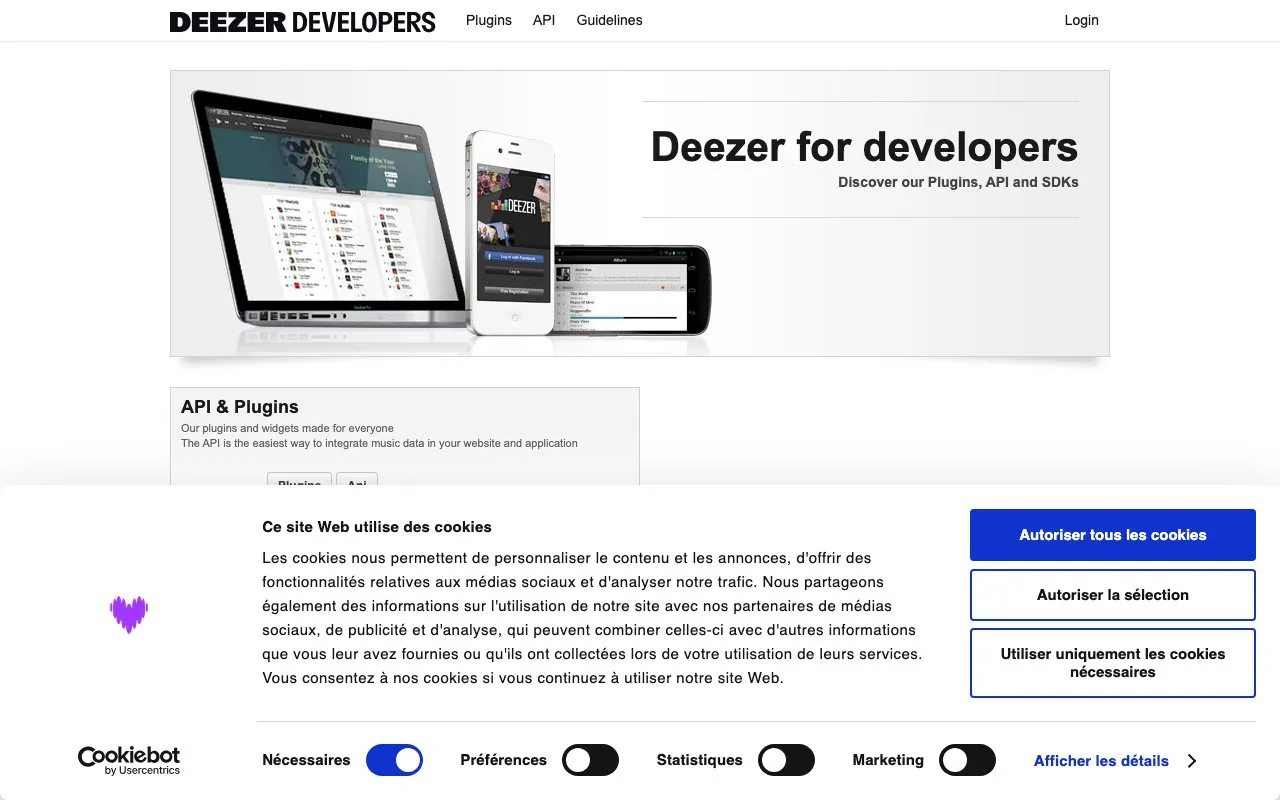 Aperçu Deezer API