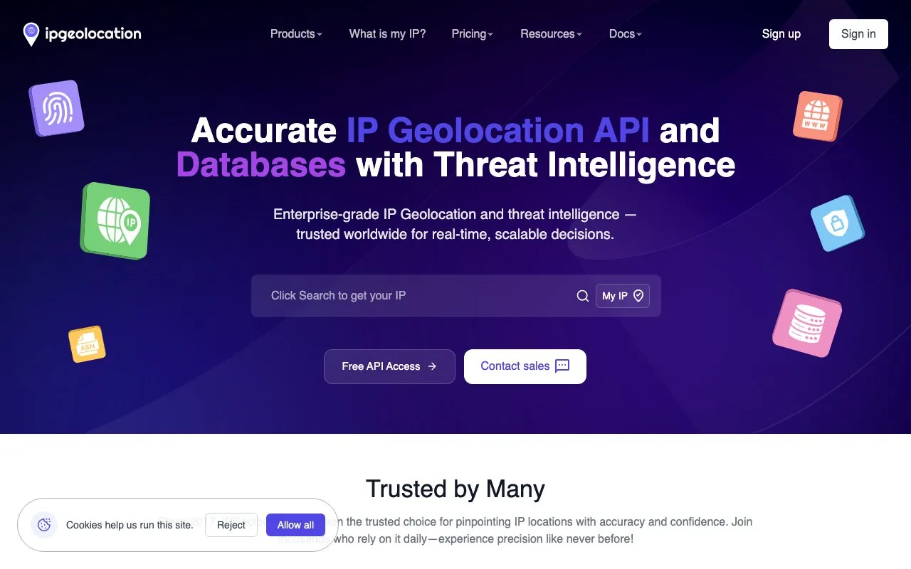Aperçu ipgeolocation.io