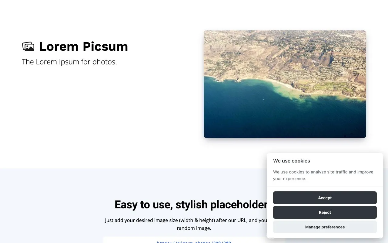 Aperçu Lorem Picsum