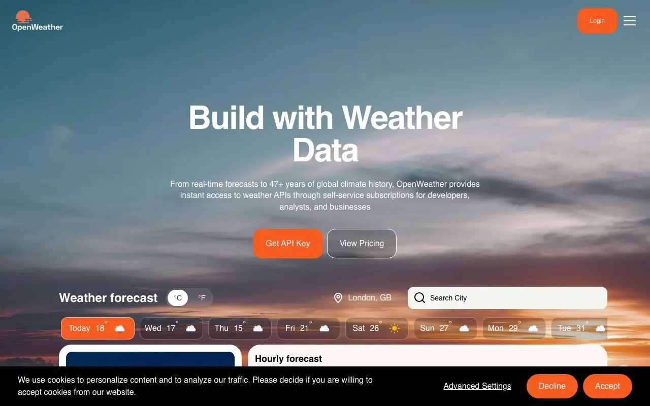 Aperçu OpenWeather