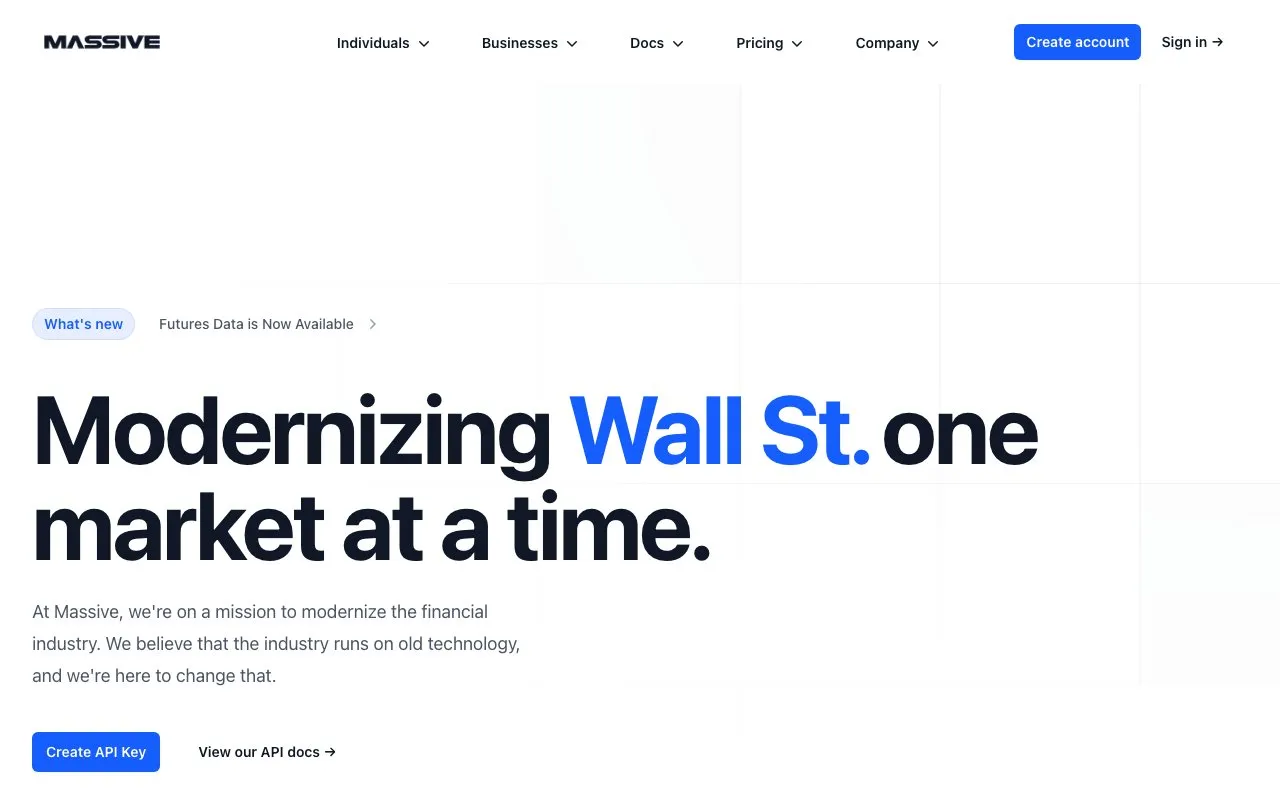 Aperçu Polygon.io