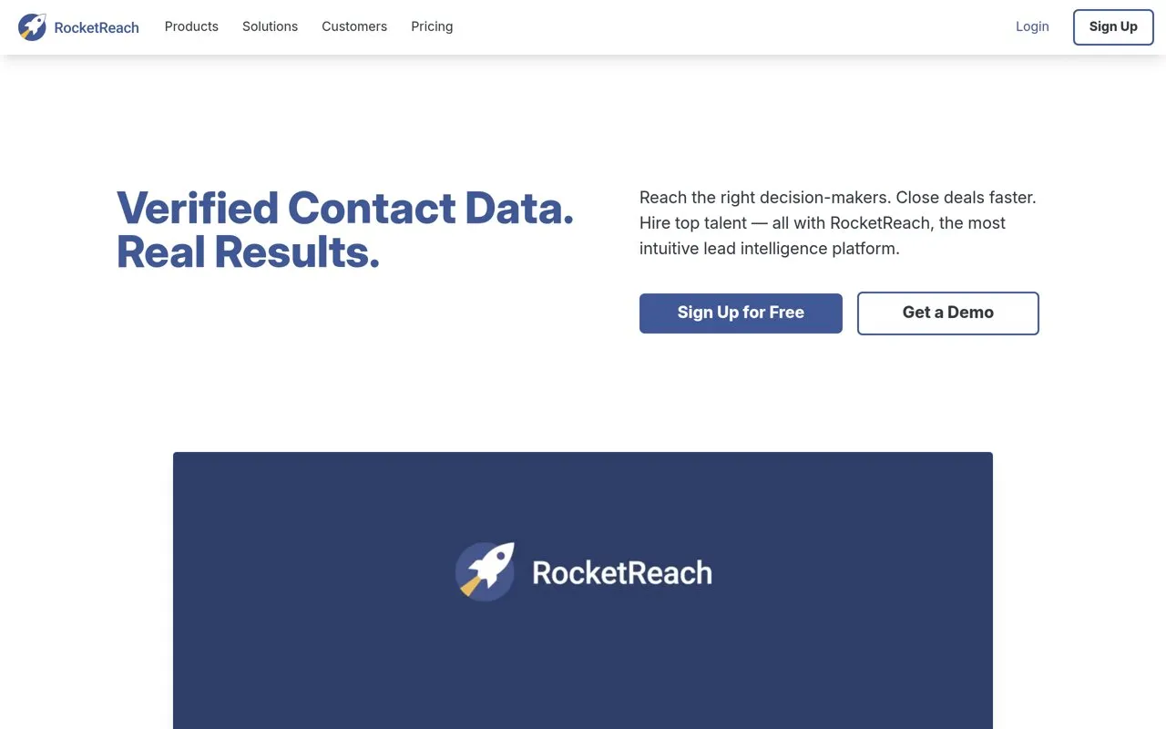 Aperçu RocketReach