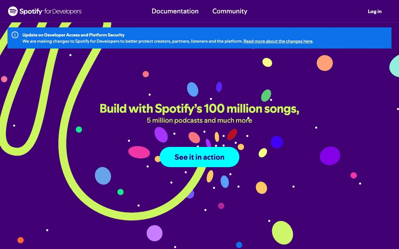 Aperçu Spotify Web API