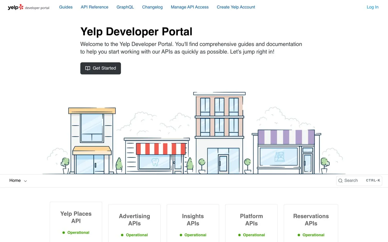 Aperçu Yelp Fusion API
