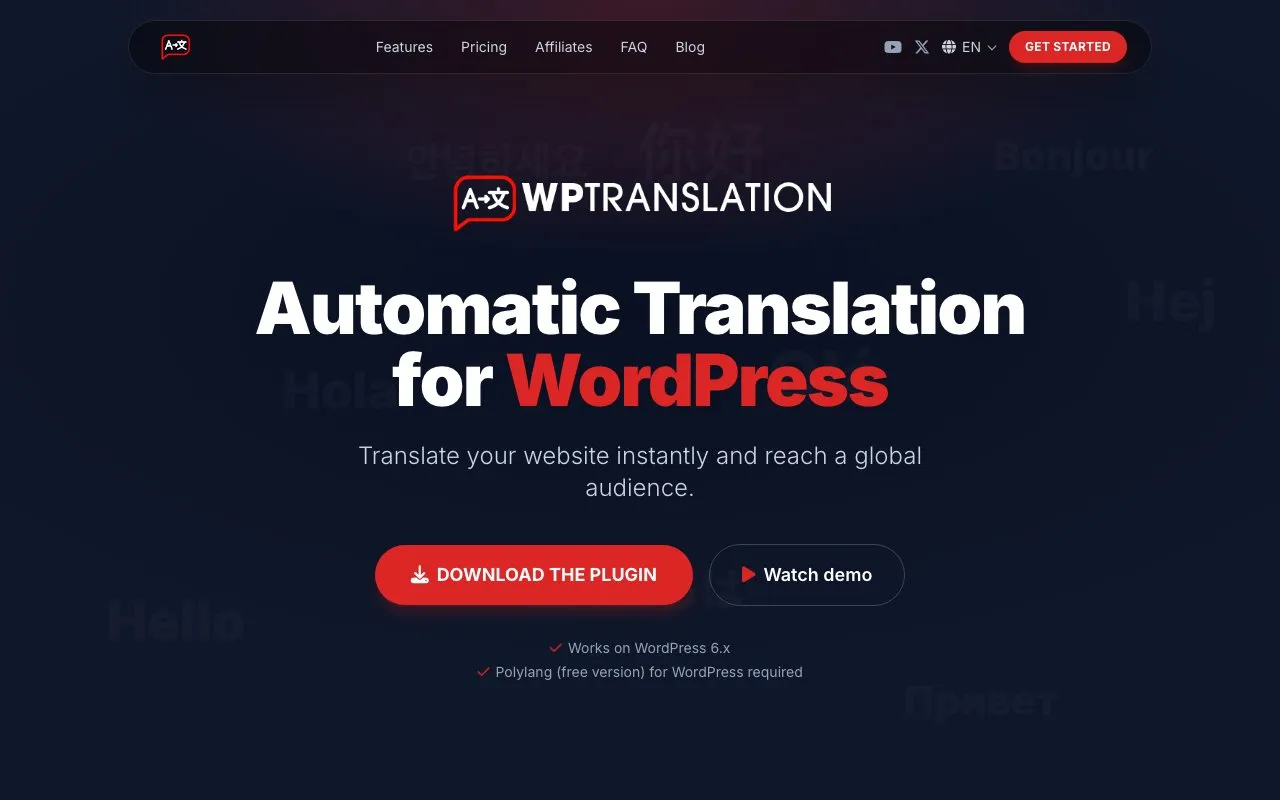 Aperçu WPtranslation