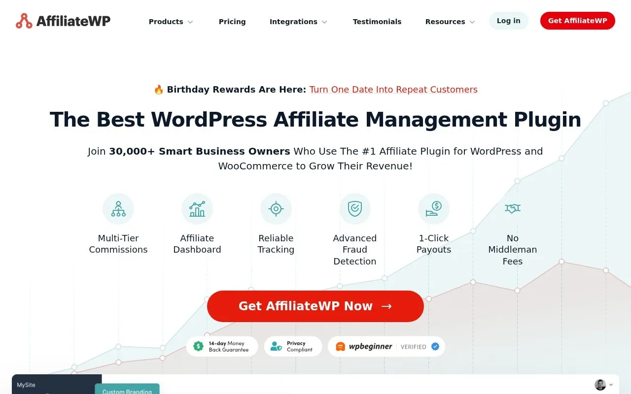 Aperçu AffiliateWP