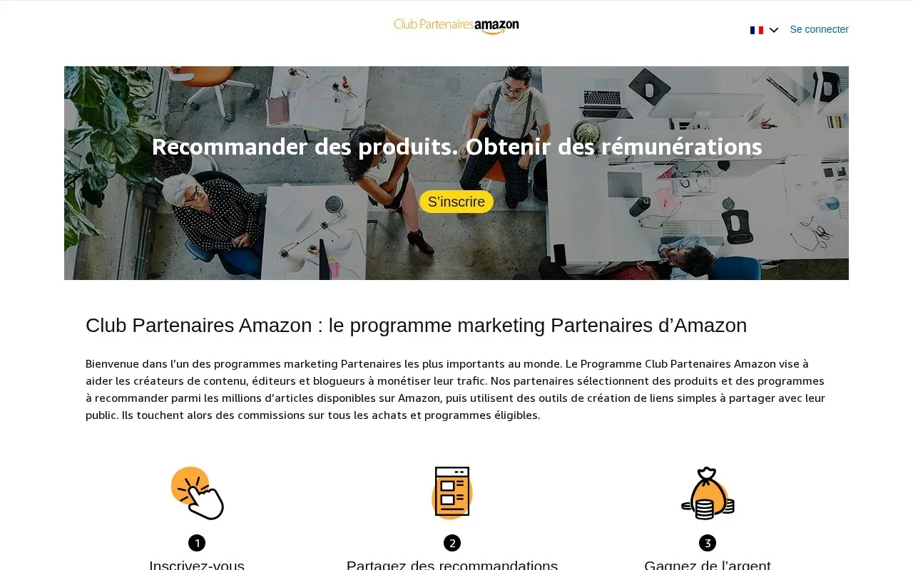 Aperçu Amazon Associates