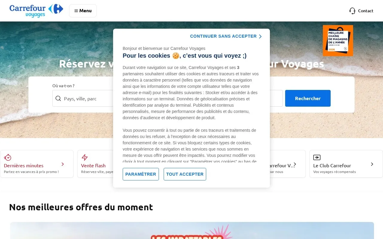 Aperçu Carrefour Voyages