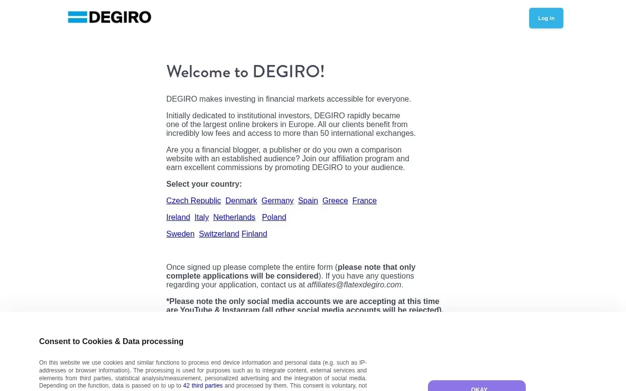 Aperçu DEGIRO