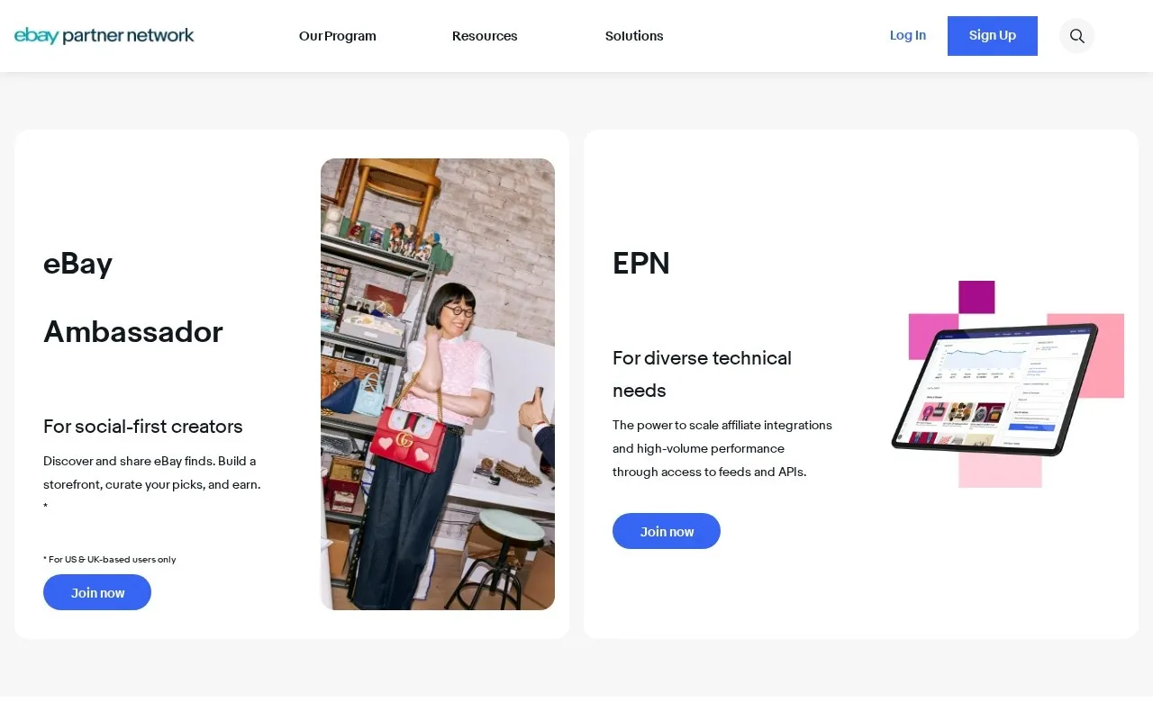 Aperçu eBay Partner Network