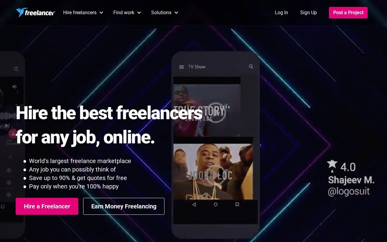 Aperçu Freelancer.com