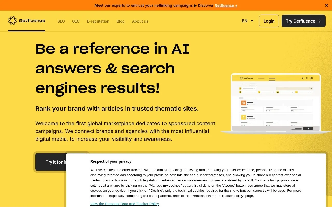 Aperçu Getfluence