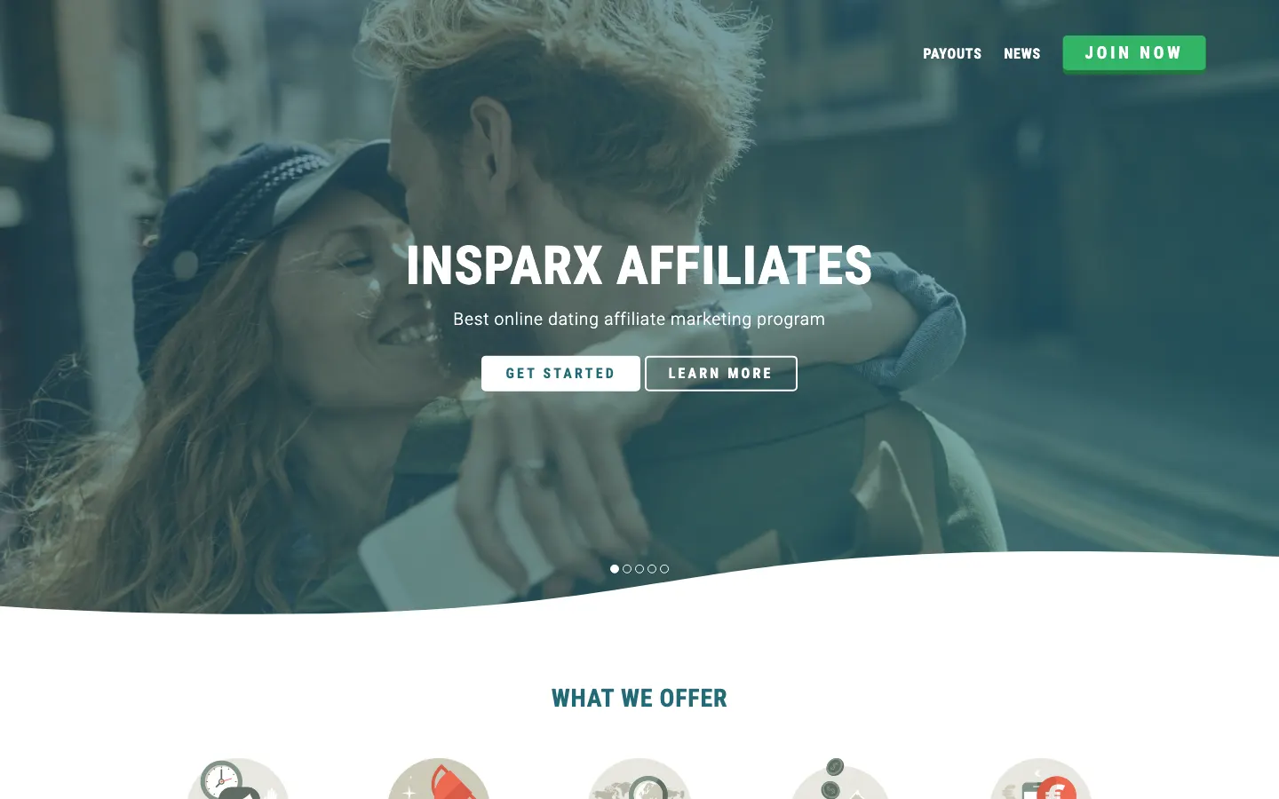 Aperçu du site Insparx Affiliates