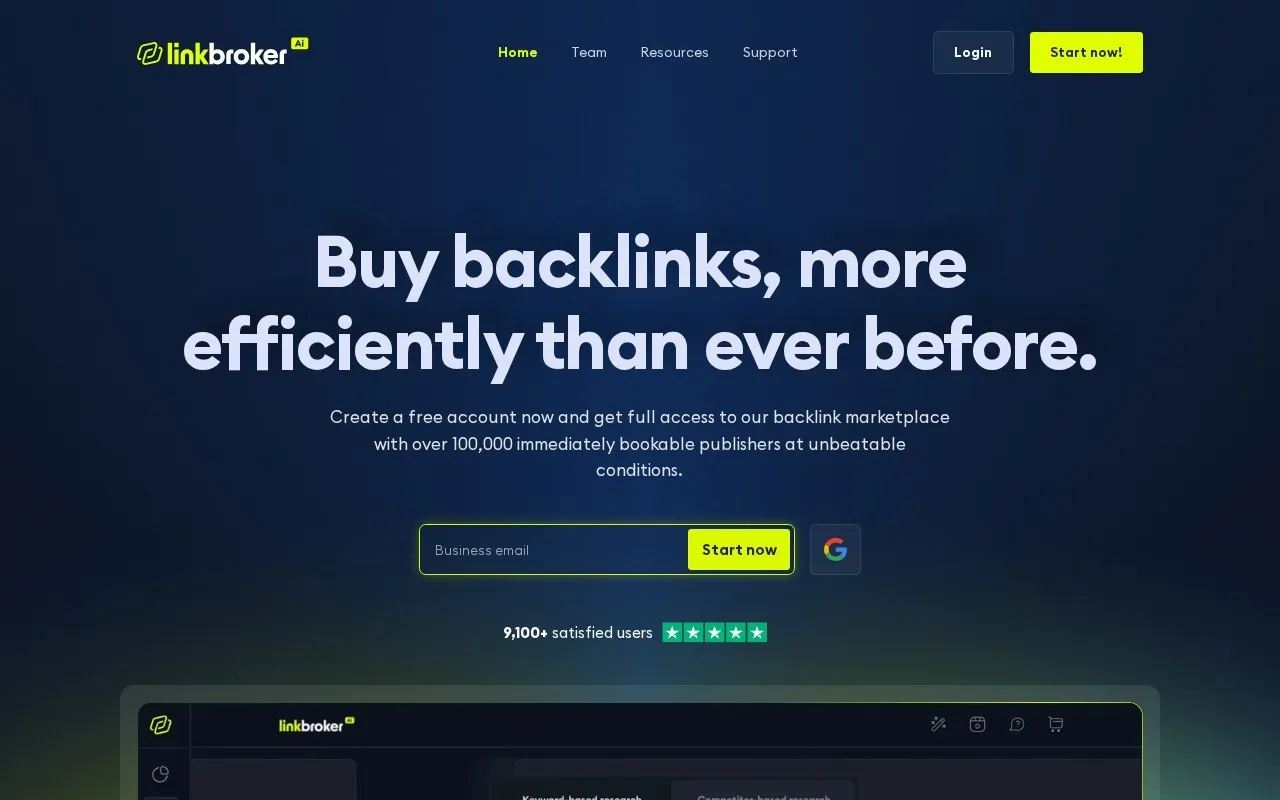 Aperçu du site Linkbroker