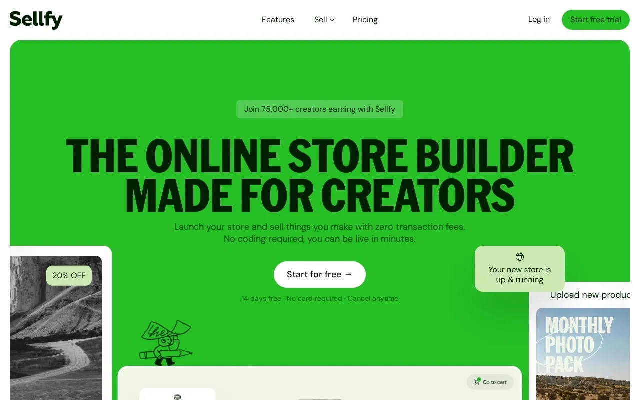 Aperçu Sellfy