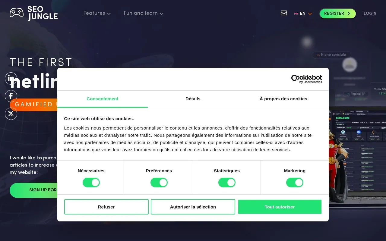 Aperçu du site SEO Jungle