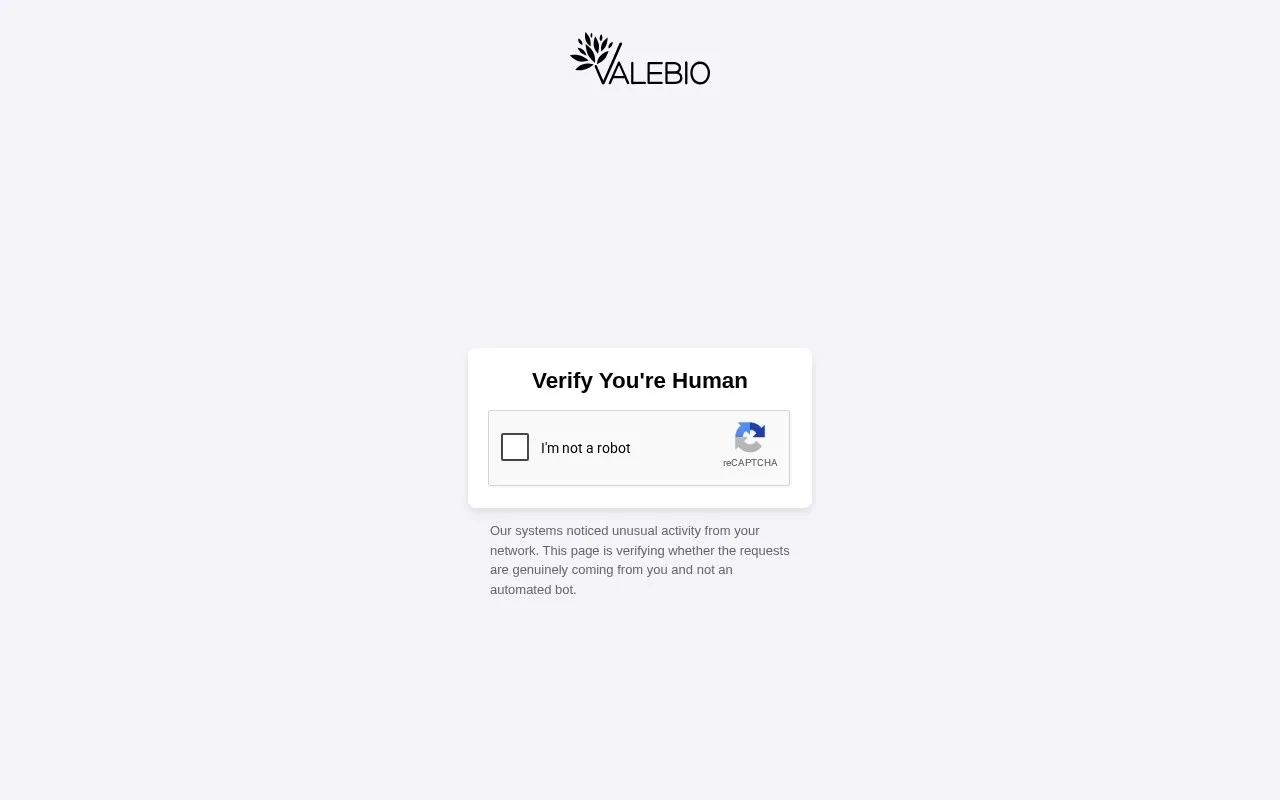 Aperçu du site Valebio