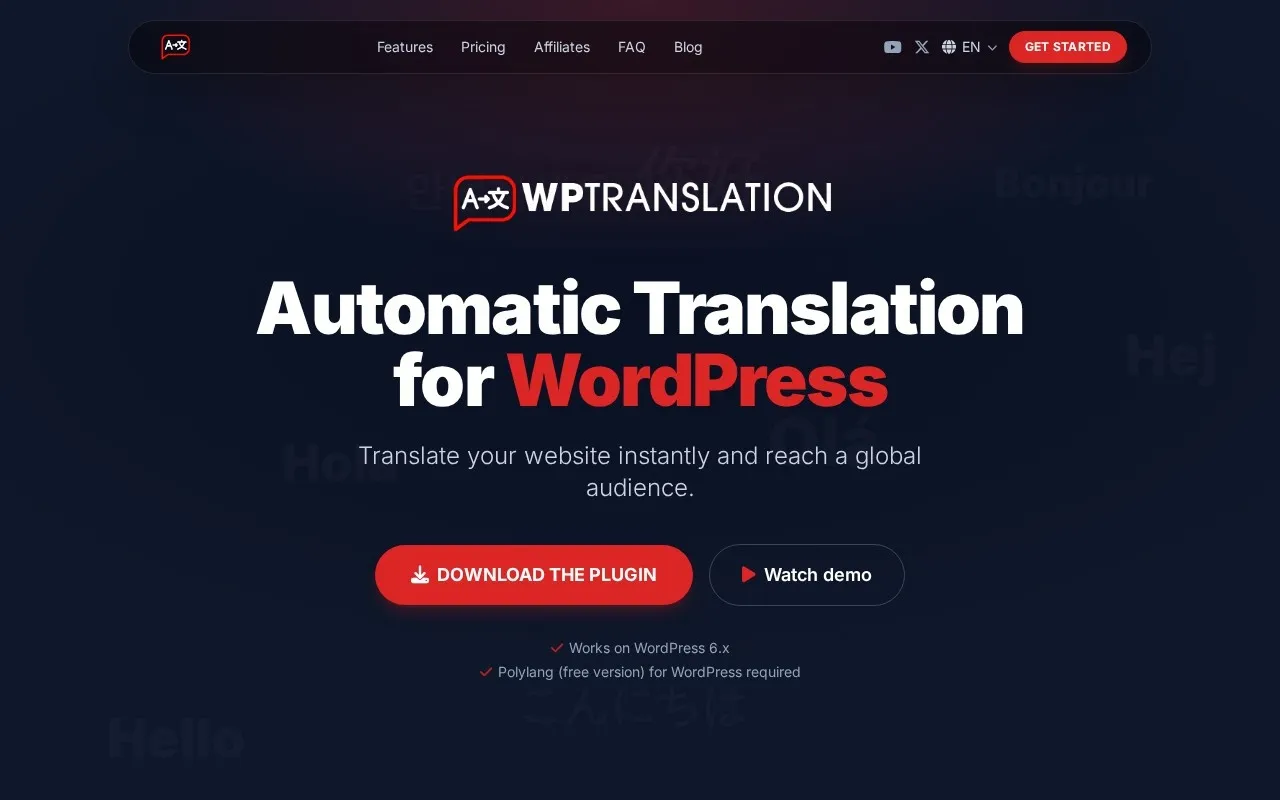 Aperçu WPtranslation